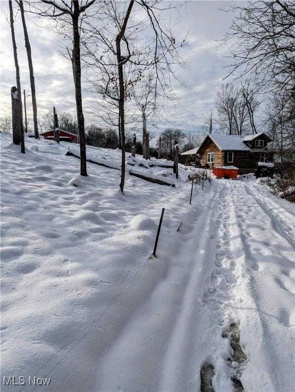 view of snowy yard