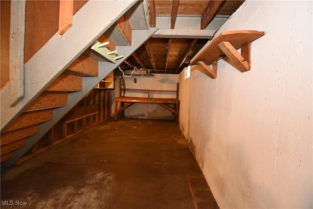 view of basement