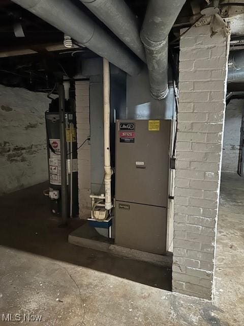 utilities with heating unit and water heater