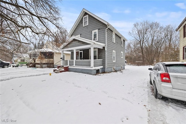 view of front of property with a porch