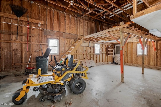 misc room featuring concrete flooring