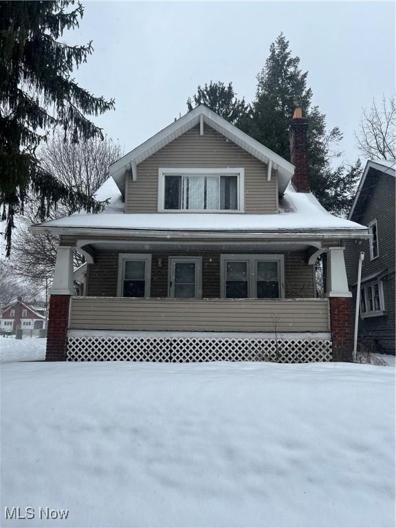 view of front of home with a porch