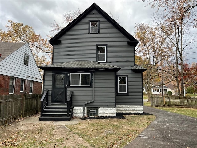 view of rear view of house