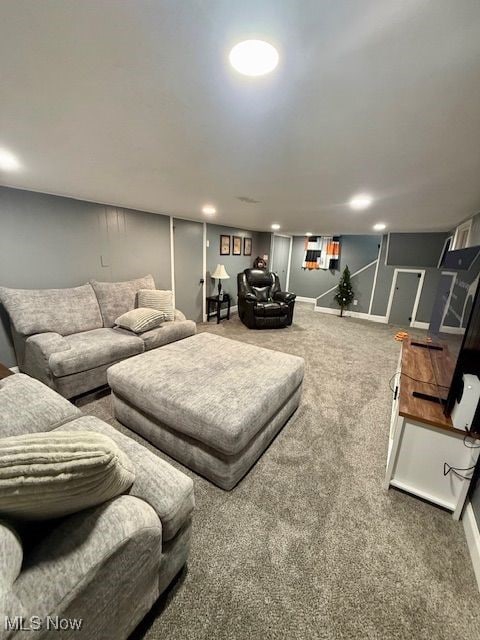 view of carpeted living room