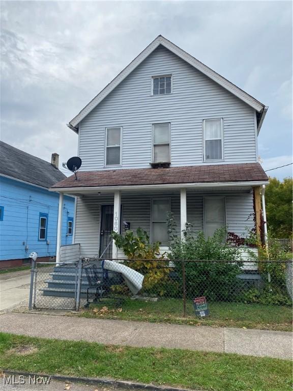 view of front of property with a porch