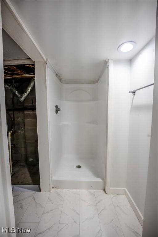 bathroom with walk in shower