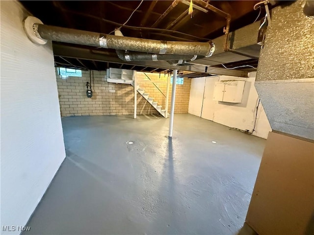 view of basement