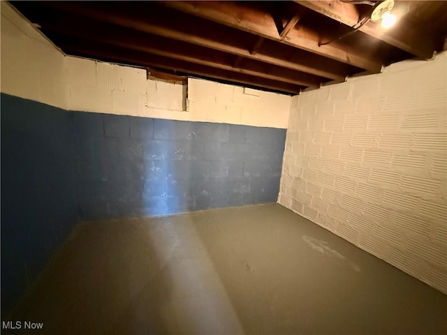 view of basement