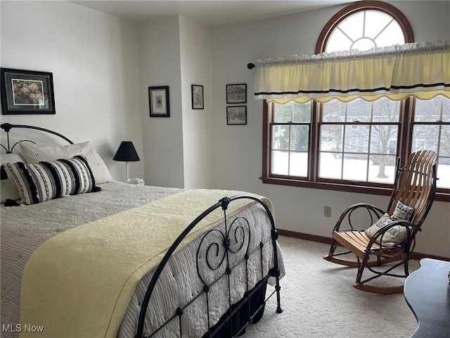 view of carpeted bedroom