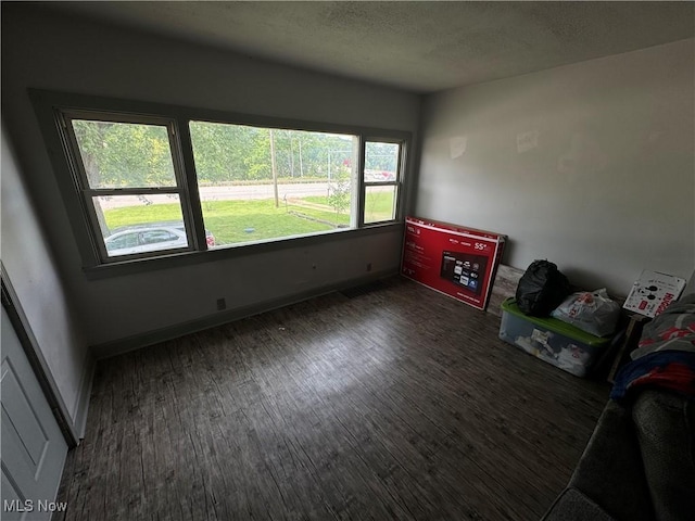 empty room featuring dark hardwood / wood-style floors