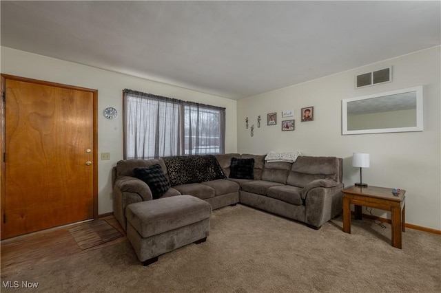 view of carpeted living room