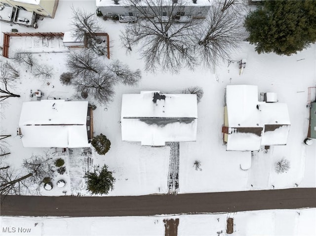 view of snowy aerial view