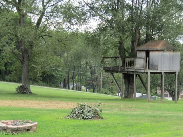 view of community with a lawn