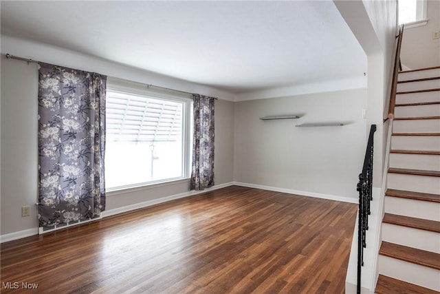 interior space featuring dark wood-type flooring