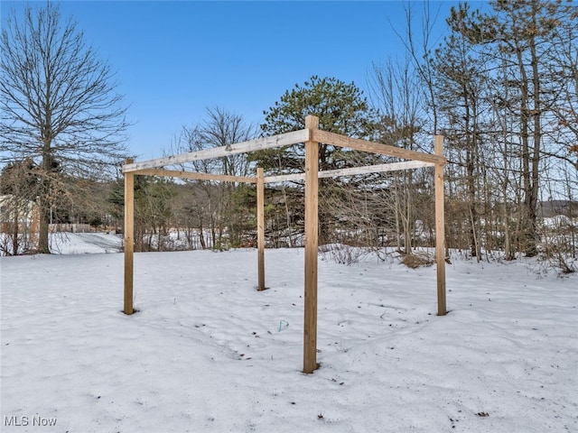 view of snowy yard