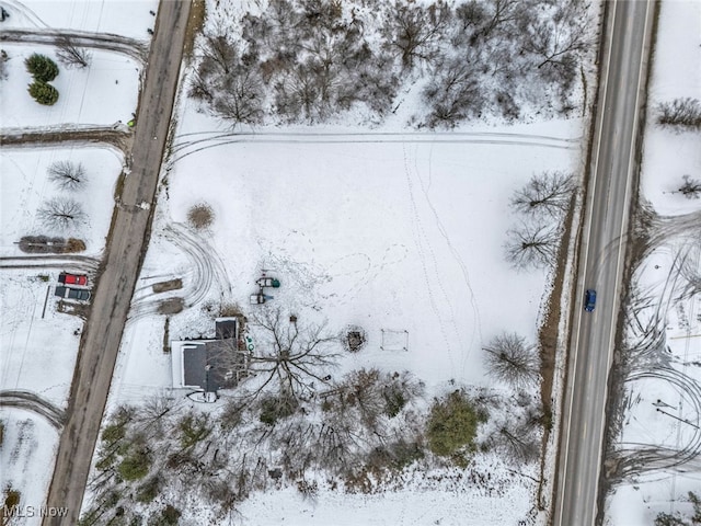 view of snowy aerial view