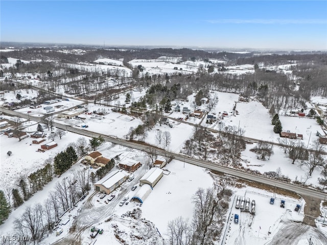 view of snowy aerial view