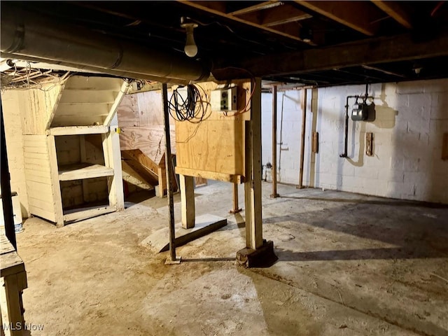 view of basement