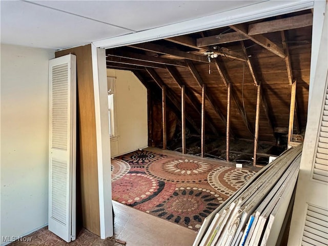 view of attic