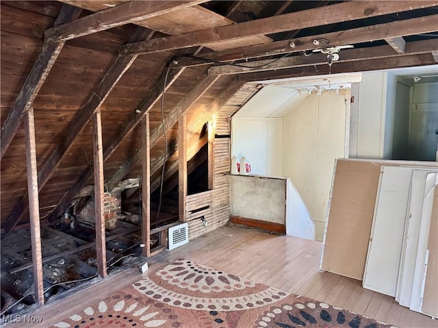 view of attic