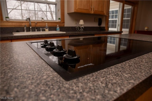 kitchen featuring sink and black electric stovetop