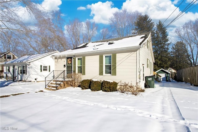 view of front of home