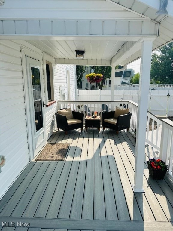 view of wooden terrace