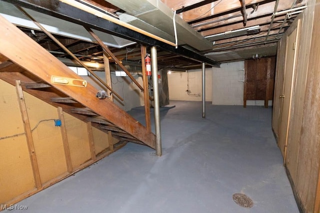 view of basement