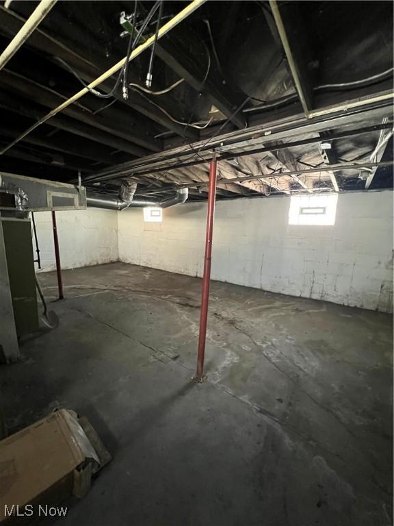 view of basement