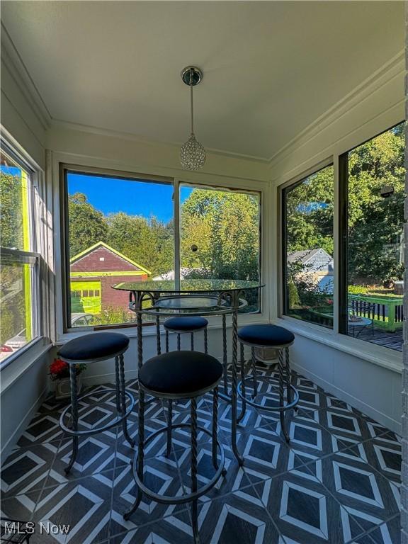 view of sunroom