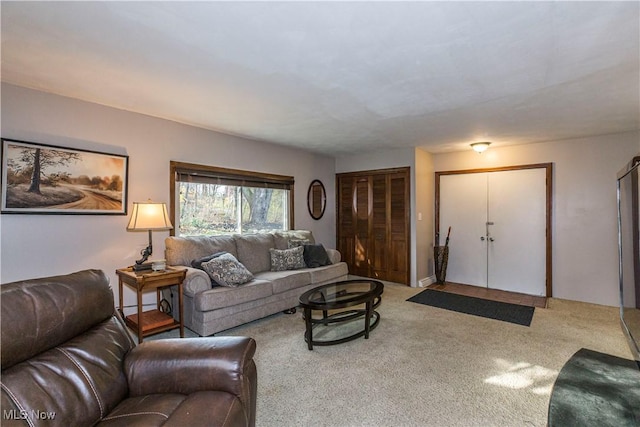 view of carpeted living room