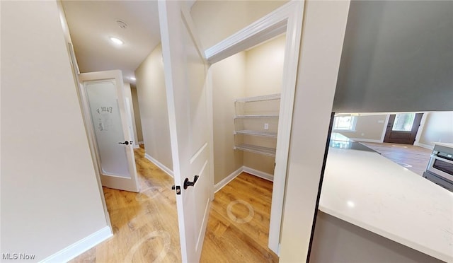 13430 Schreiber Rd, Valley View, OH 44125 - hall featuring light wood-type flooring and baseboards