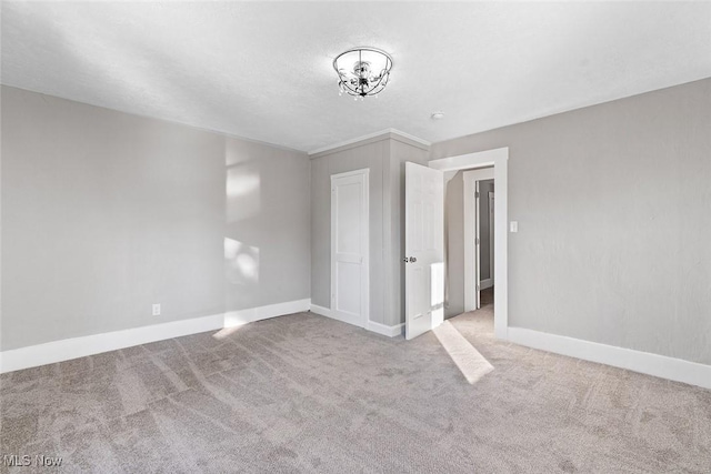 unfurnished bedroom with light carpet