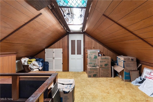 view of unfinished attic