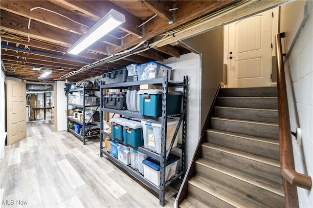 interior space with hardwood / wood-style floors