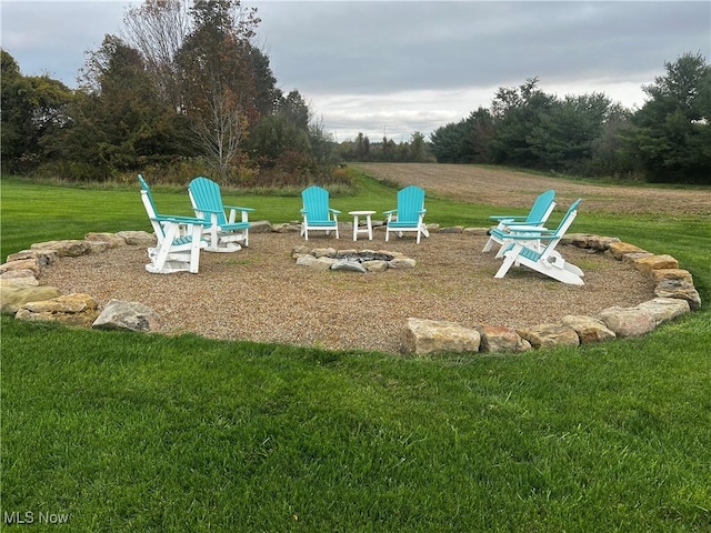 view of jungle gym with a yard