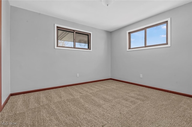 view of carpeted empty room