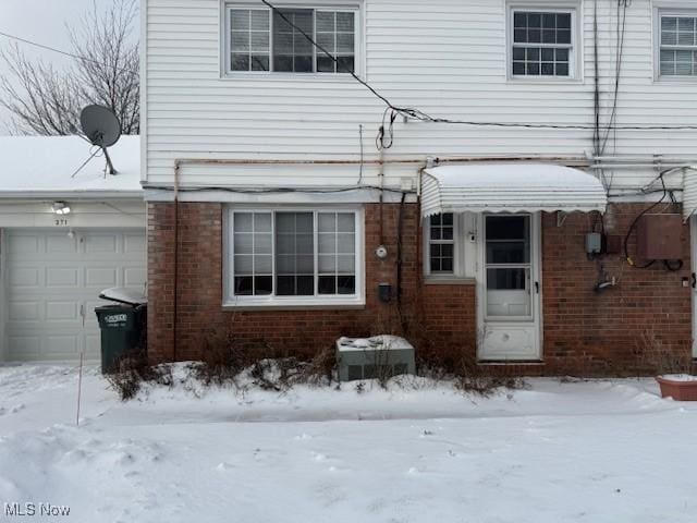 exterior space featuring a garage