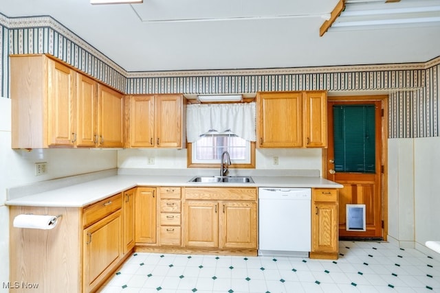 kitchen featuring dishwasher and sink