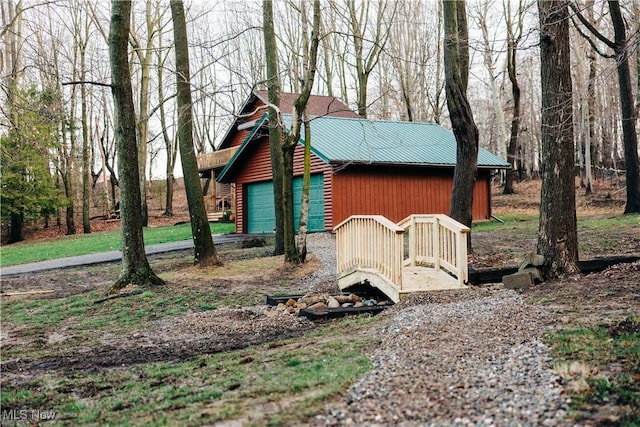 view of home's exterior with a garage