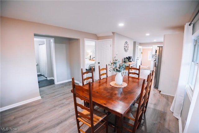 dining room featuring hardwood / wood-style flooring