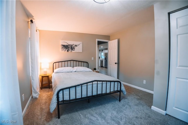 bedroom featuring carpet flooring