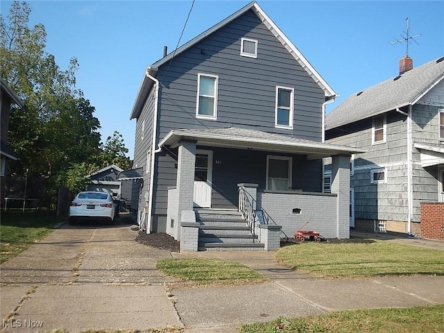 front of property with a porch