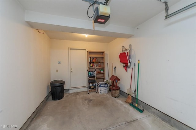 garage featuring a garage door opener