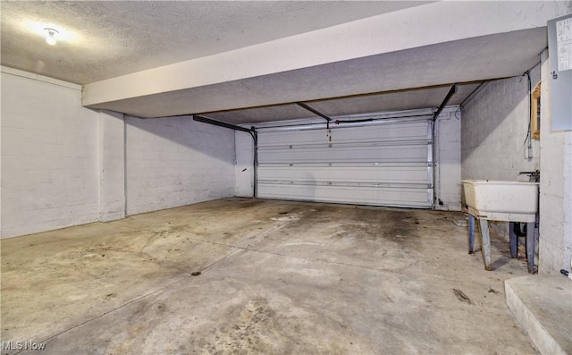 garage featuring sink