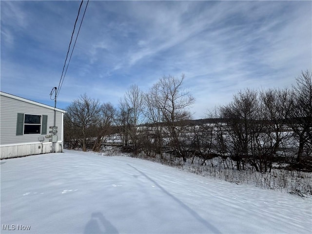 view of snowy yard