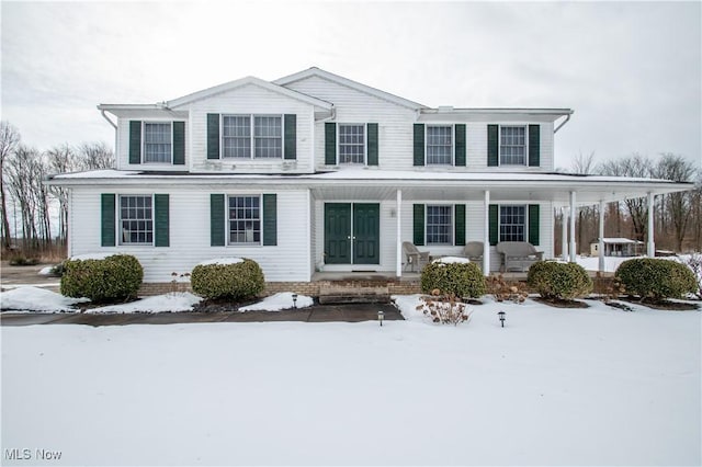 view of front facade with covered porch