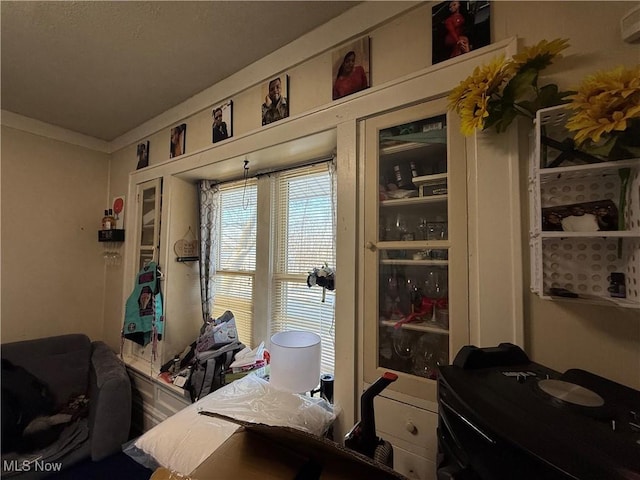 bedroom featuring ornamental molding