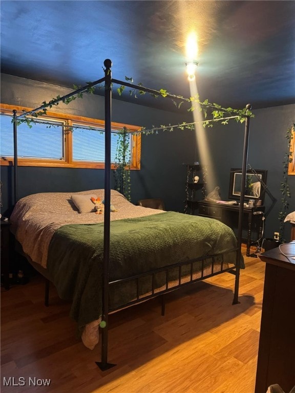 bedroom featuring hardwood / wood-style flooring