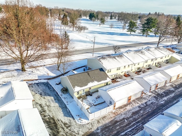 view of snowy aerial view